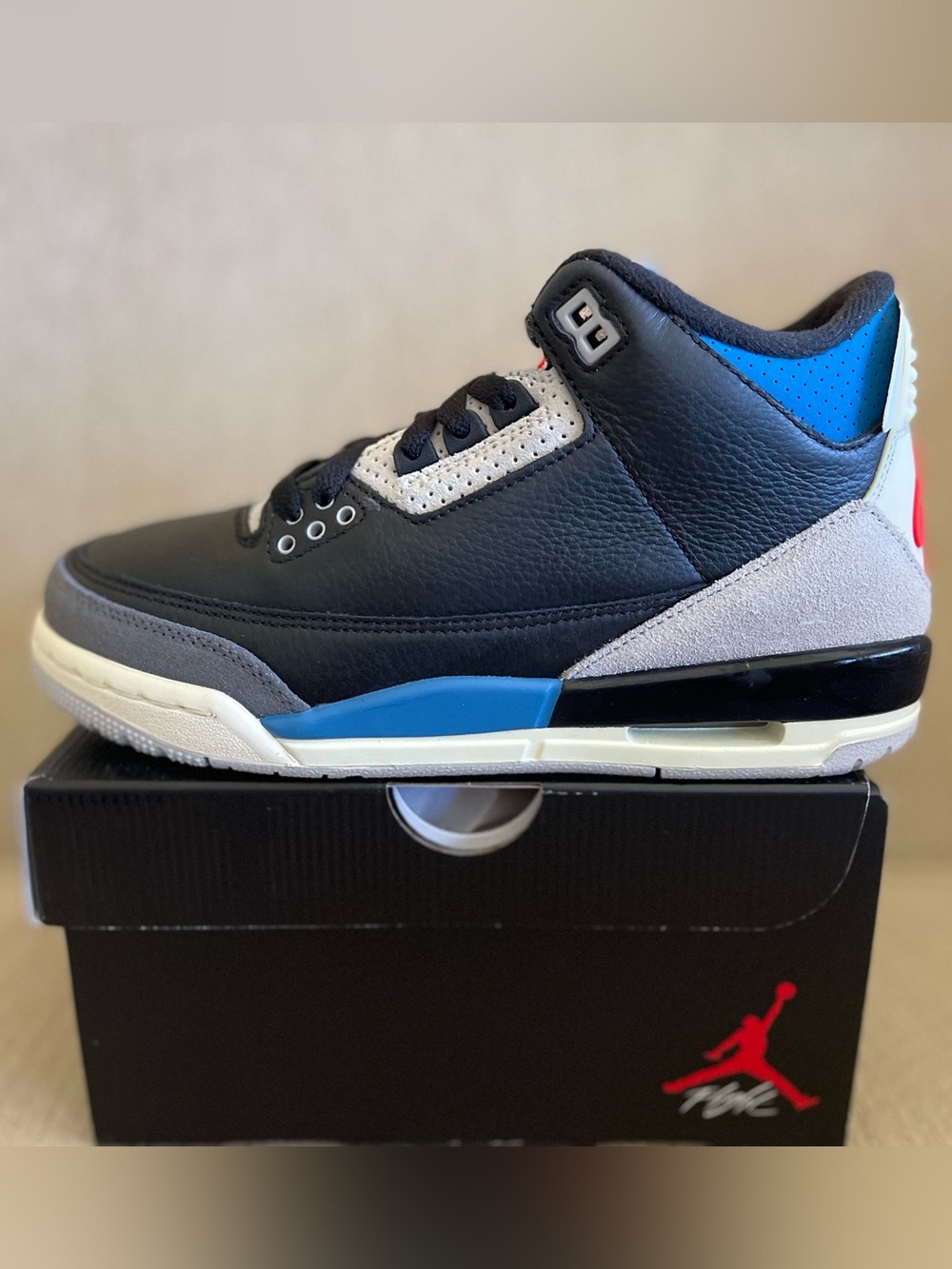 Nike Air Jordan 3 Retro OG Rare Air Black Gray IB8968-004 GS BRAND NEW